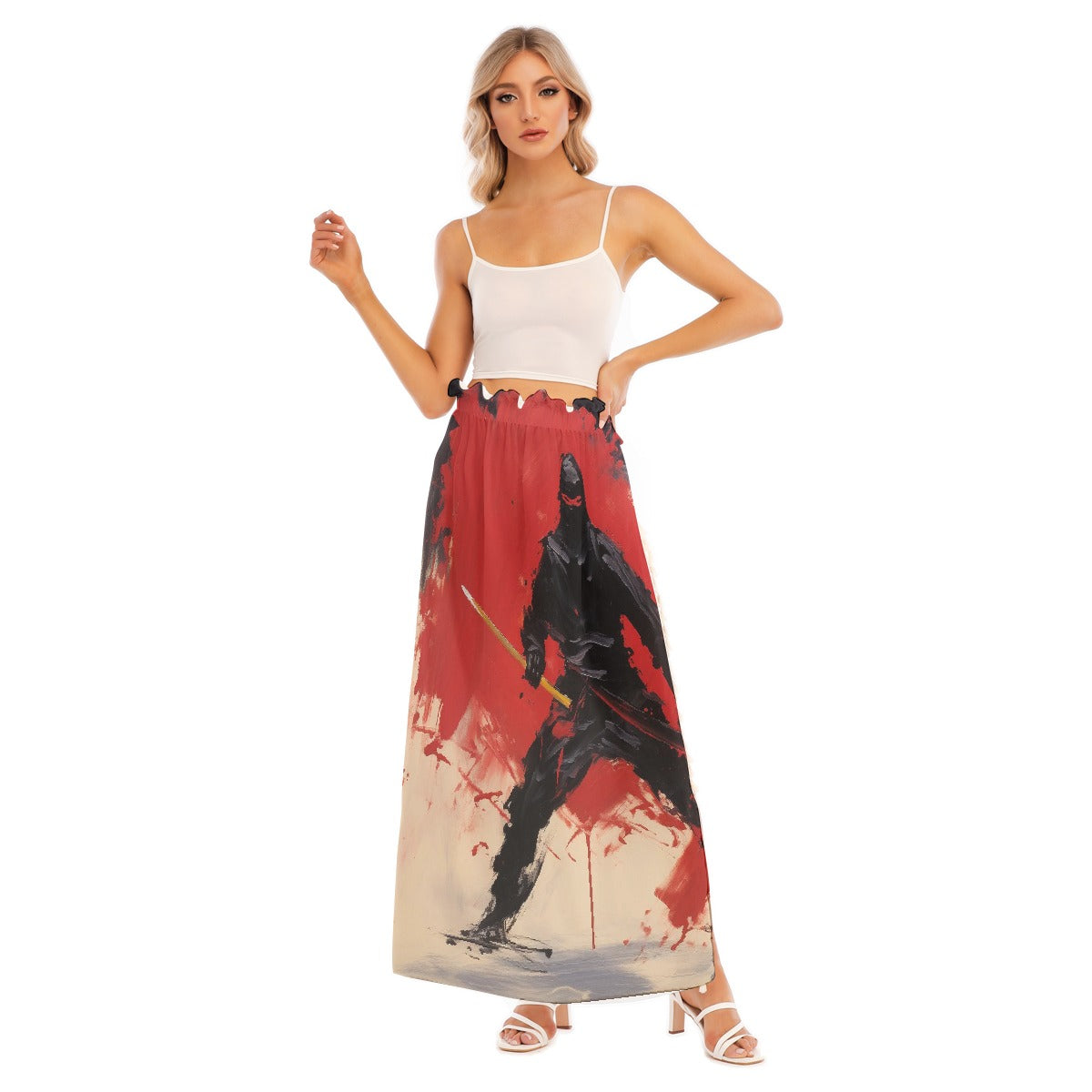 All-Over Print Women's Side Split Skirt