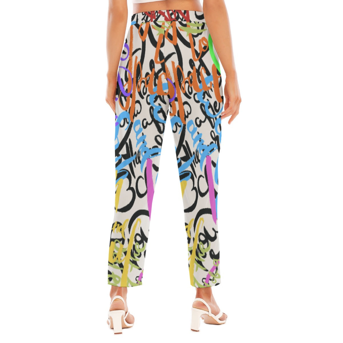 All-Over Print Women's Loose Straight-leg Pants