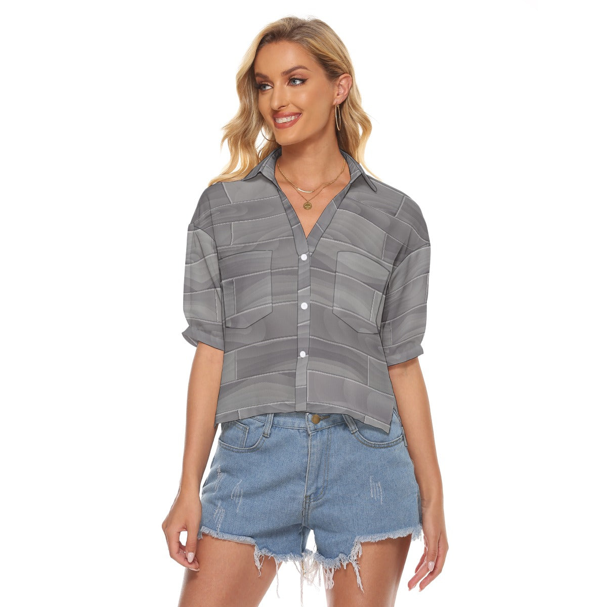 All-Over Print Women's V-neck Shirts