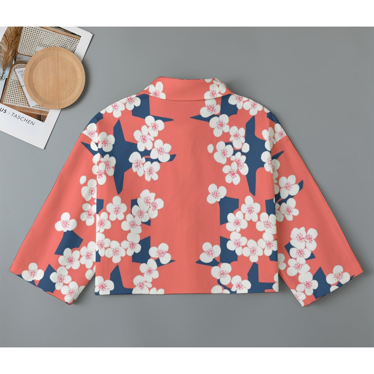 All-Over Print Women's Cropped Jacket | 245GSM Cotton