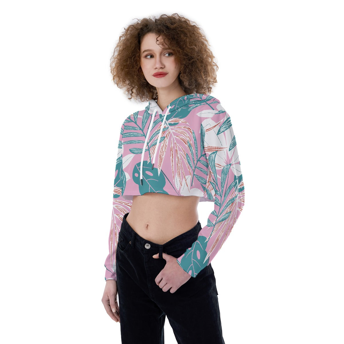 All-Over Print Women's Crop Top Hoodie