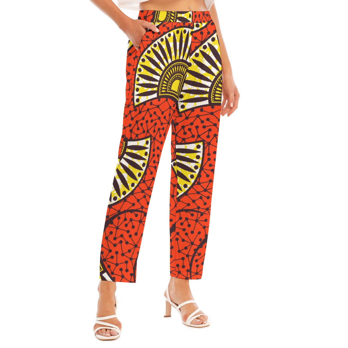 All-Over Print Women's Loose Straight-leg Pants