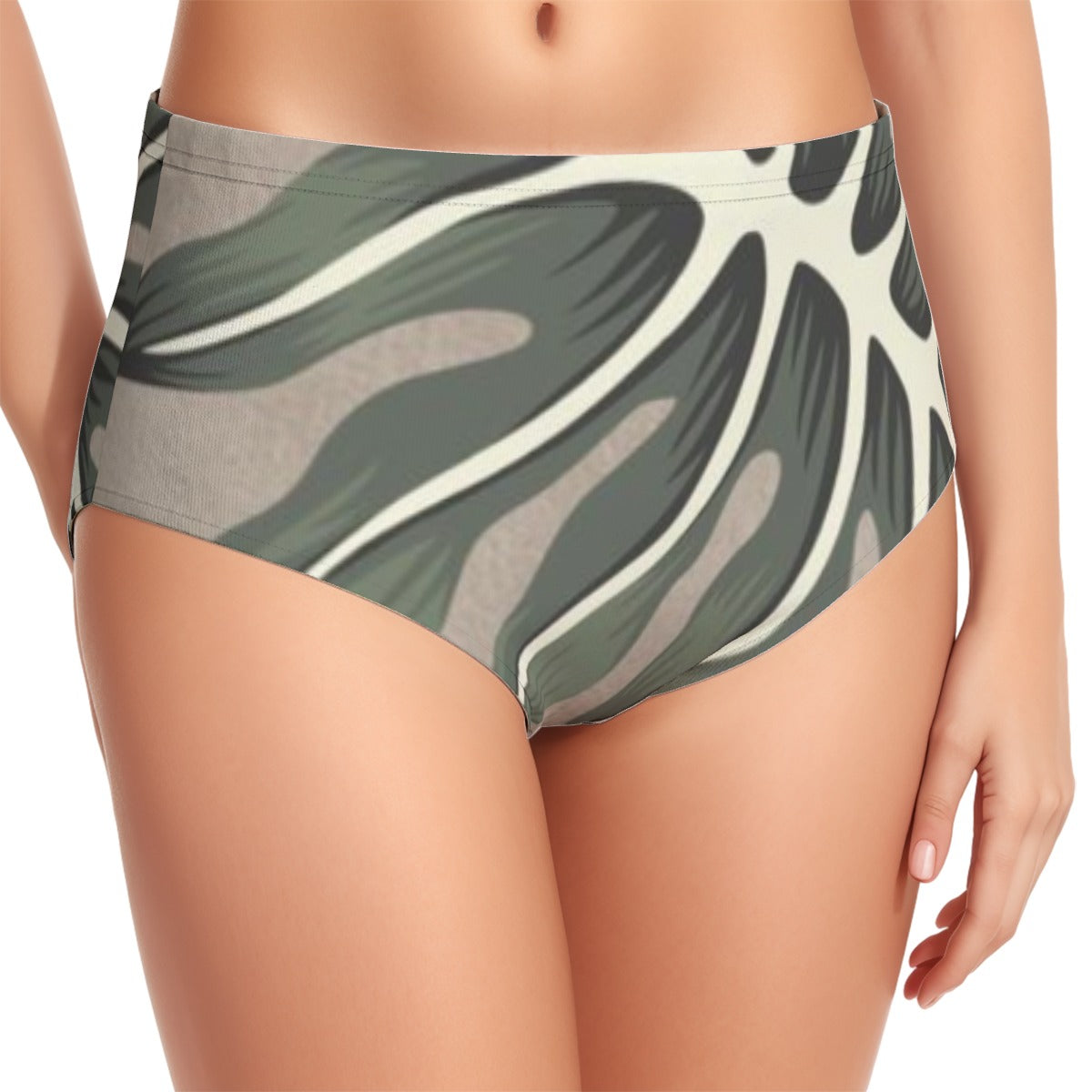 All-Over Print Women's Swimsuit Set With Halter