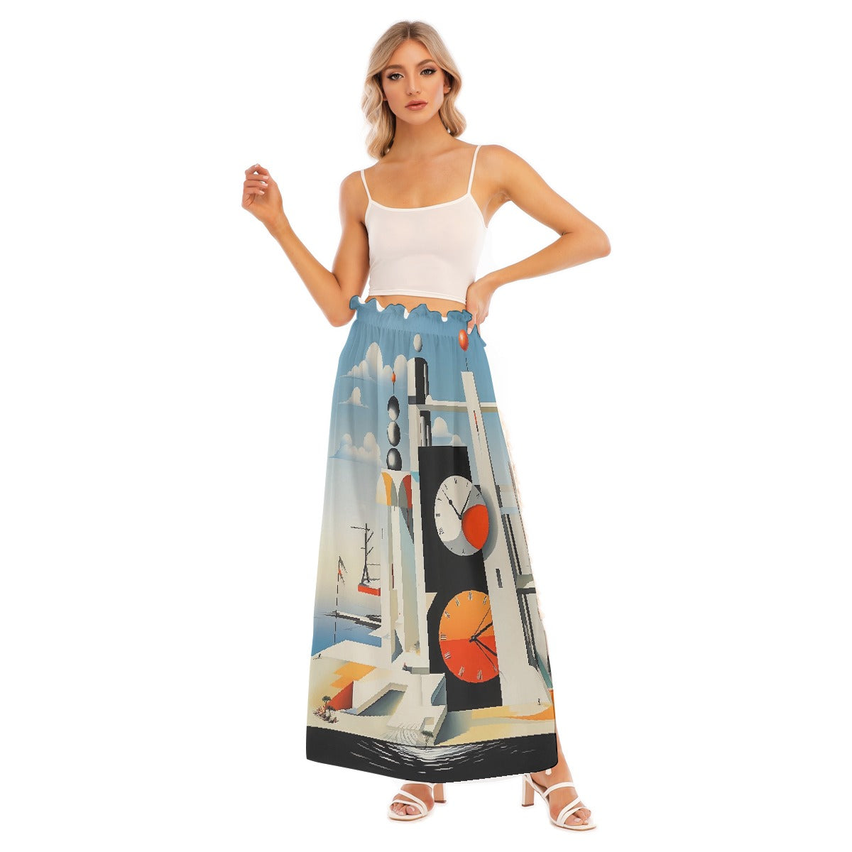 All-Over Print Women's Side Split Skirt