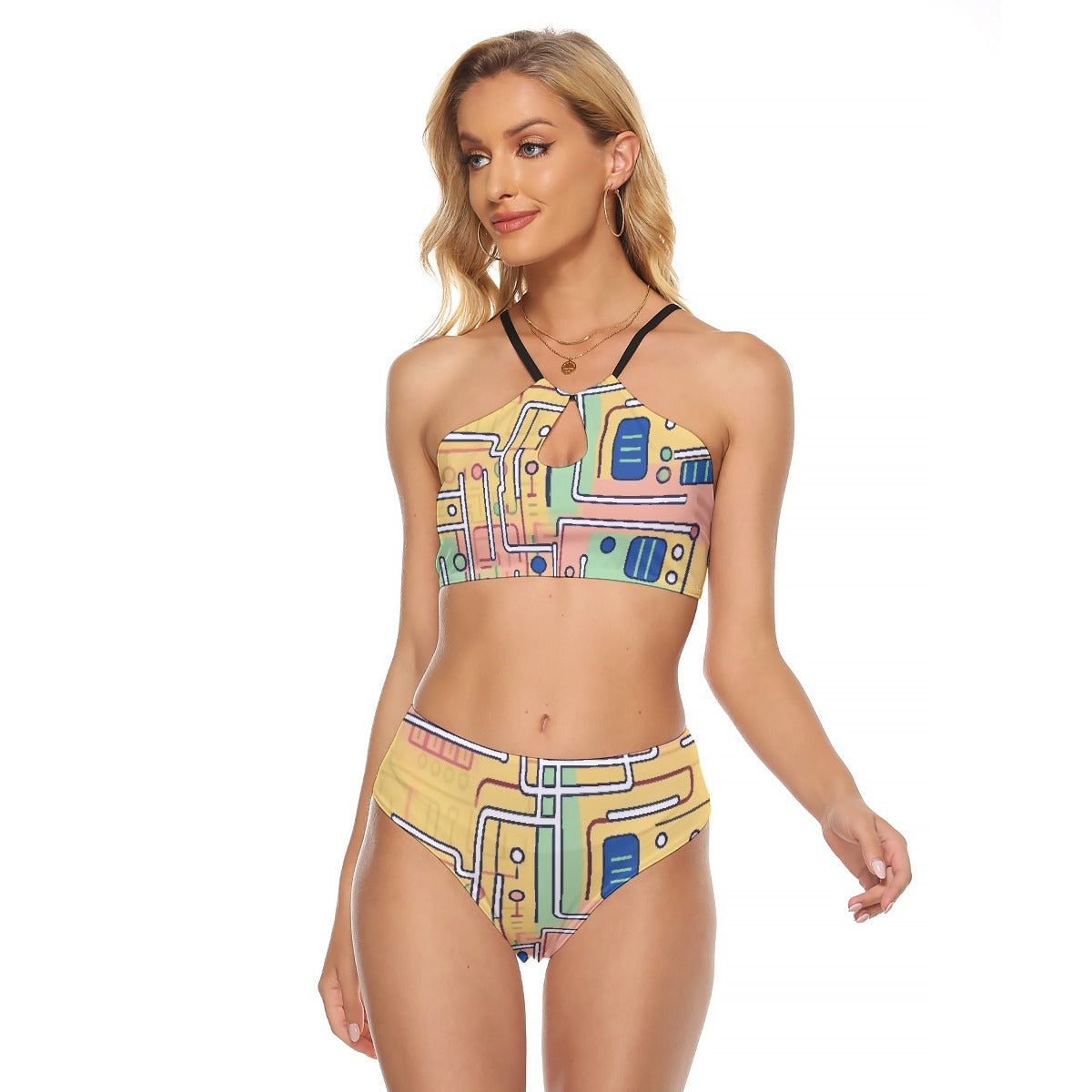 All-Over Print Women's Cami Keyhole One-piece Swimsuit