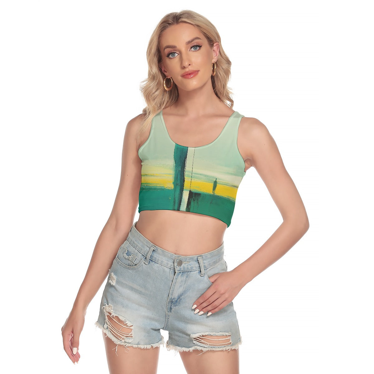 All-Over Print Women's Sport Crop Tank Top