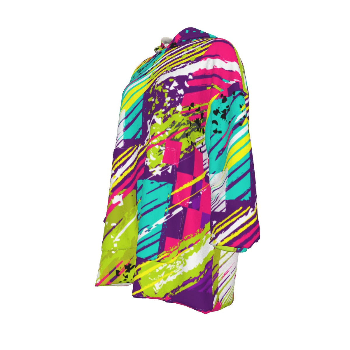 All-Over Print Women's Sherpa Fleece Hoodie Blanket