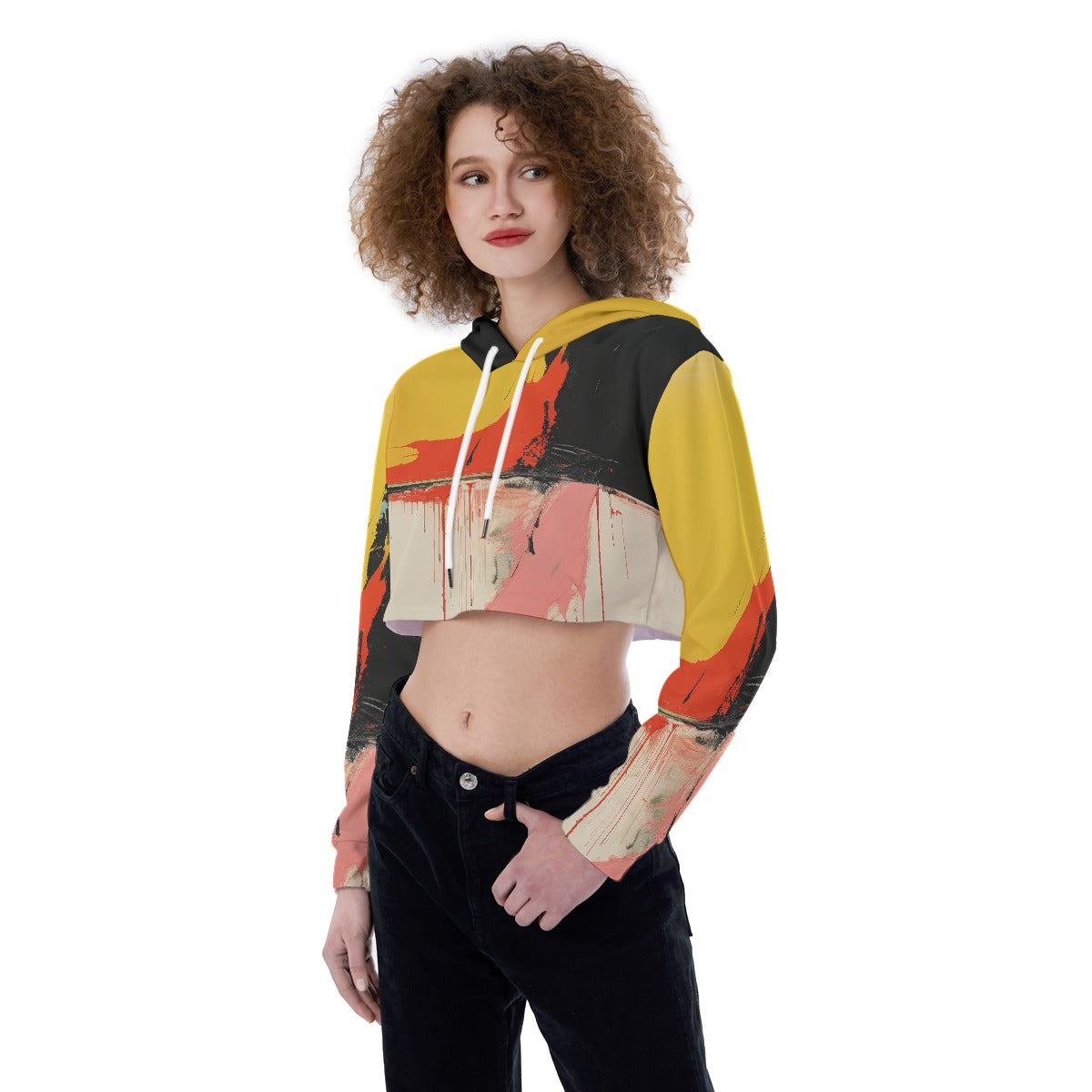 All-Over Print Women's Crop Top Hoodie