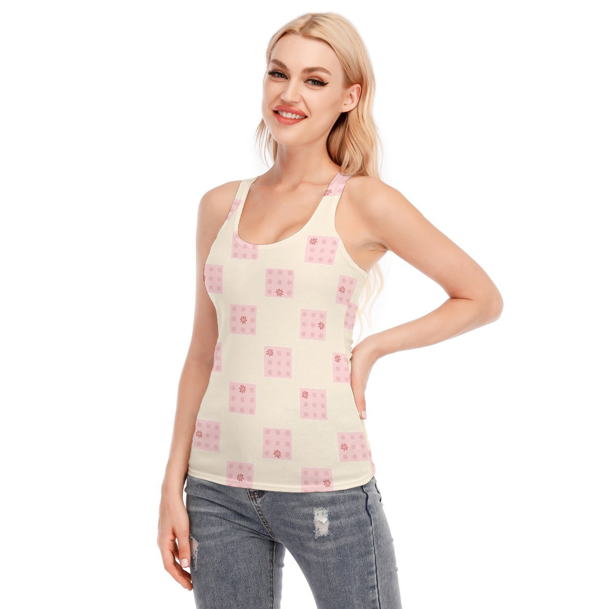 All-Over Print Women's Racer Vest | 190GSM Cotton