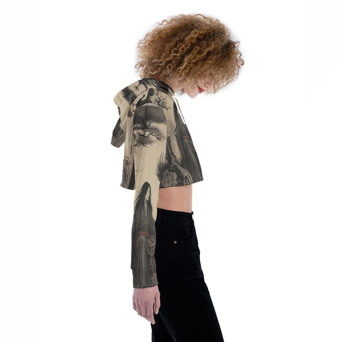 All-Over Print Women's Crop Top Hoodie