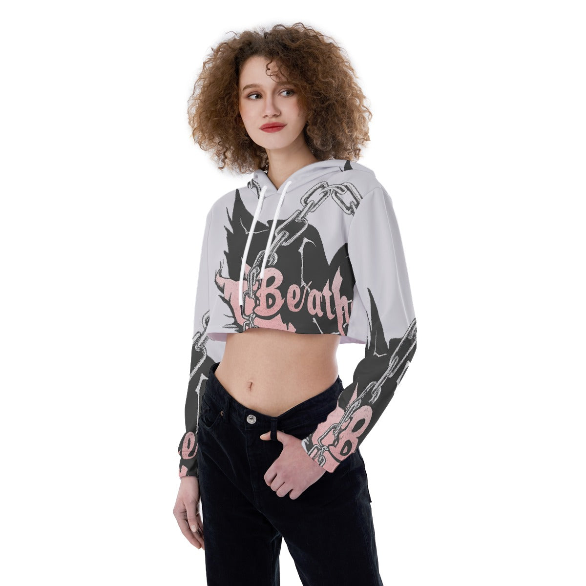 All-Over Print Women's Crop Top Hoodie