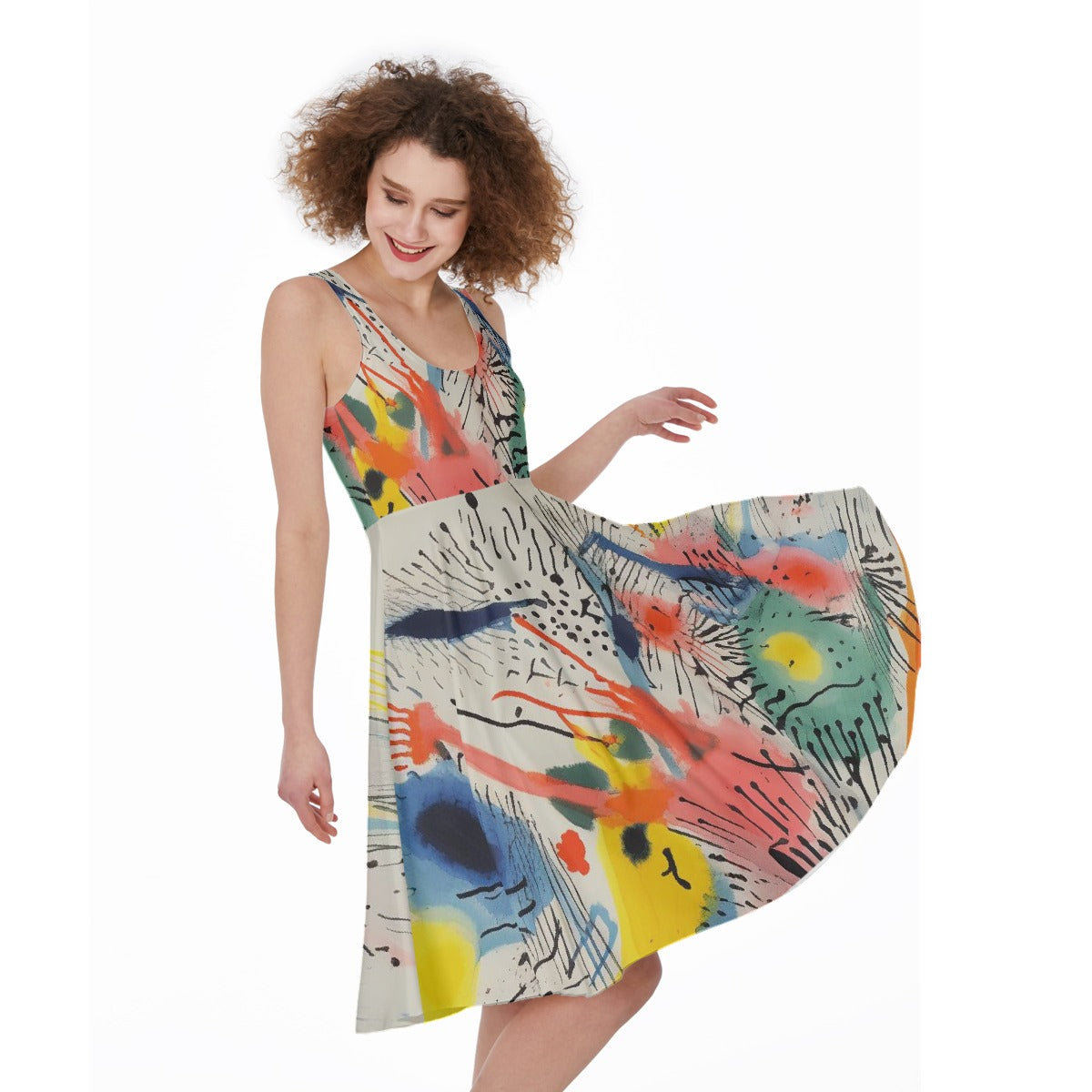 All-Over Print Women's Sleeveless Dress