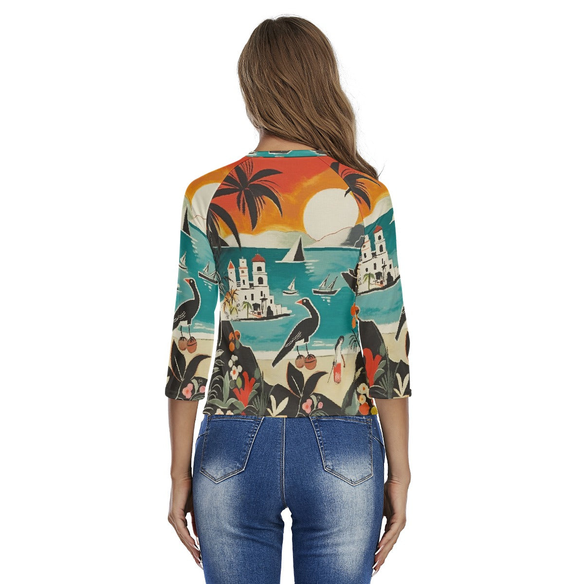 All-Over Print Women's Raglan Sleeves T-shirts