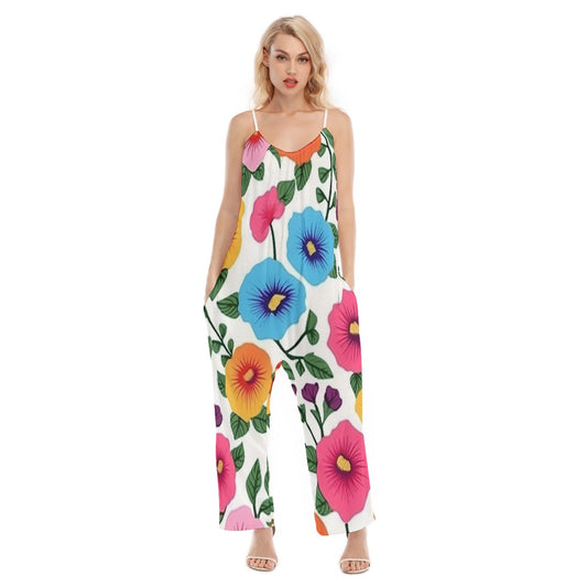 All-Over Print Women's Loose Cami Jumpsuit