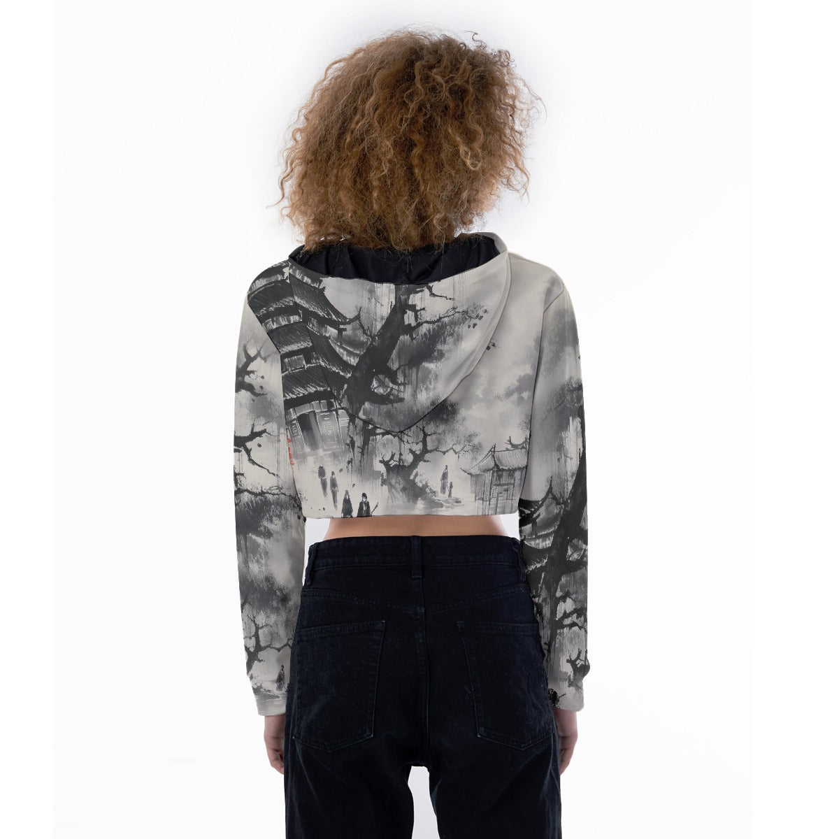 All-Over Print Women's Crop Top Hoodie