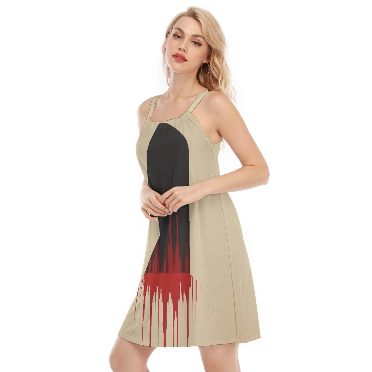 All-Over Print Women's O-neck Cami Dress