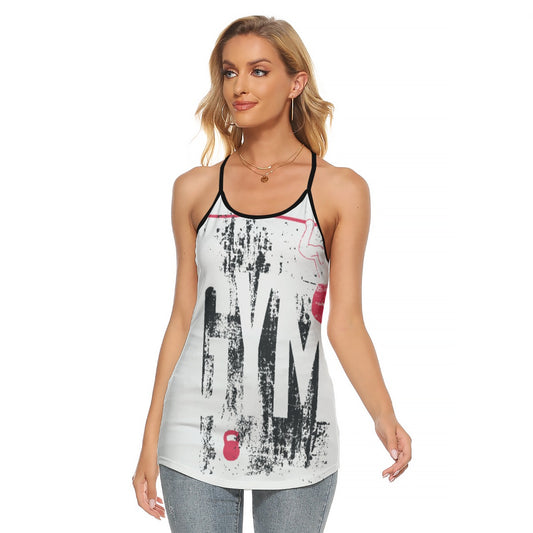 All-Over Print Women's Criss-Cross Open Back Tank Top