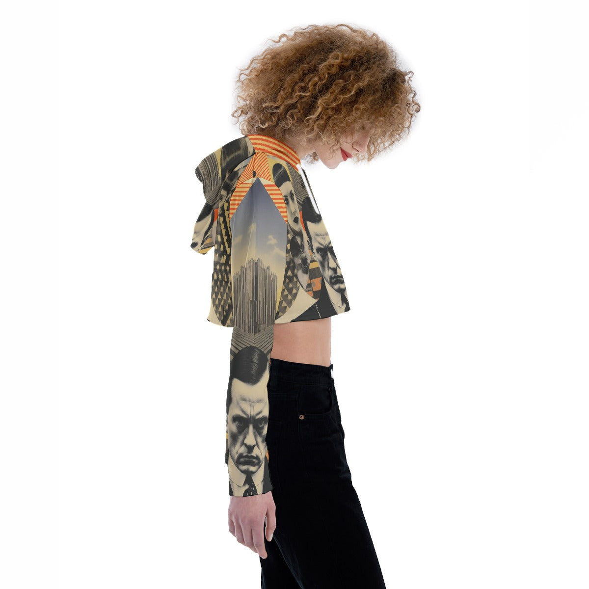 All-Over Print Women's Crop Top Hoodie