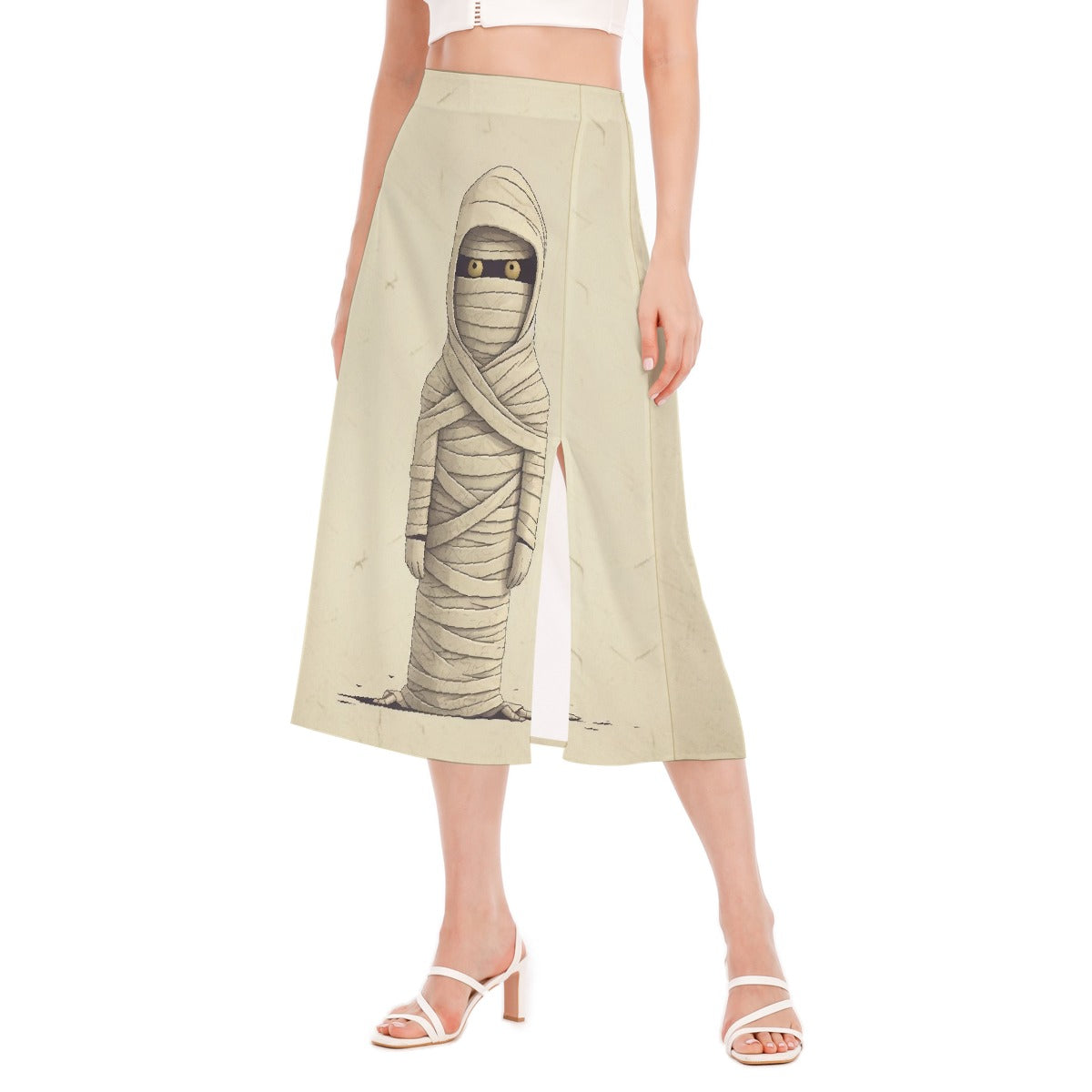 All-Over Print Women's High Slit Long Skirt