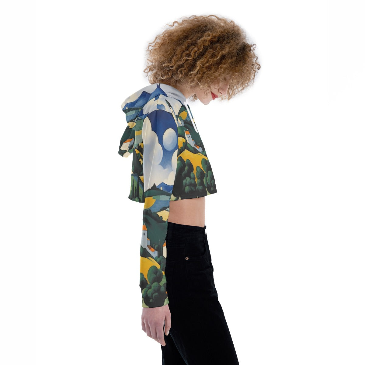 All-Over Print Women's Crop Top Hoodie