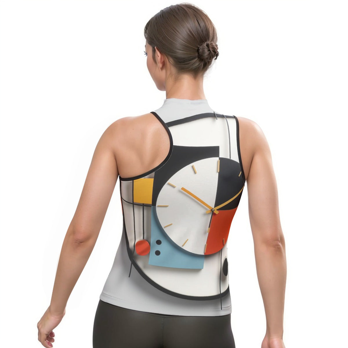 All-Over Print Women's Halter Sleeveless Asymmetrical Tank Top