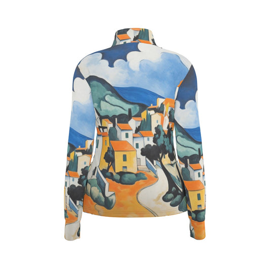 All-Over Print Women's Long Sleeve Thumbhole Jacket
