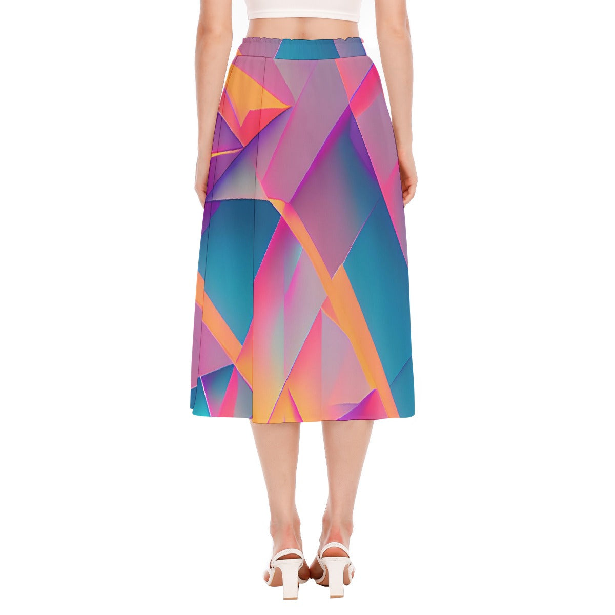All-Over Print Women's Long Section Chiffon Skirt