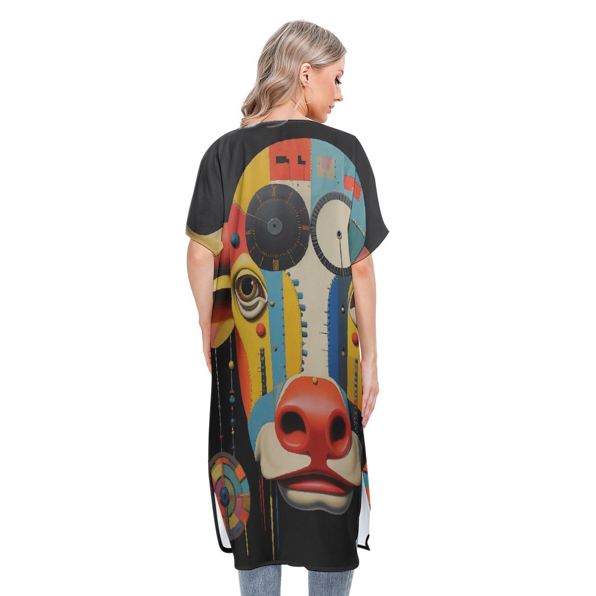 All-Over Print Women's Short Sleeve Cardigan