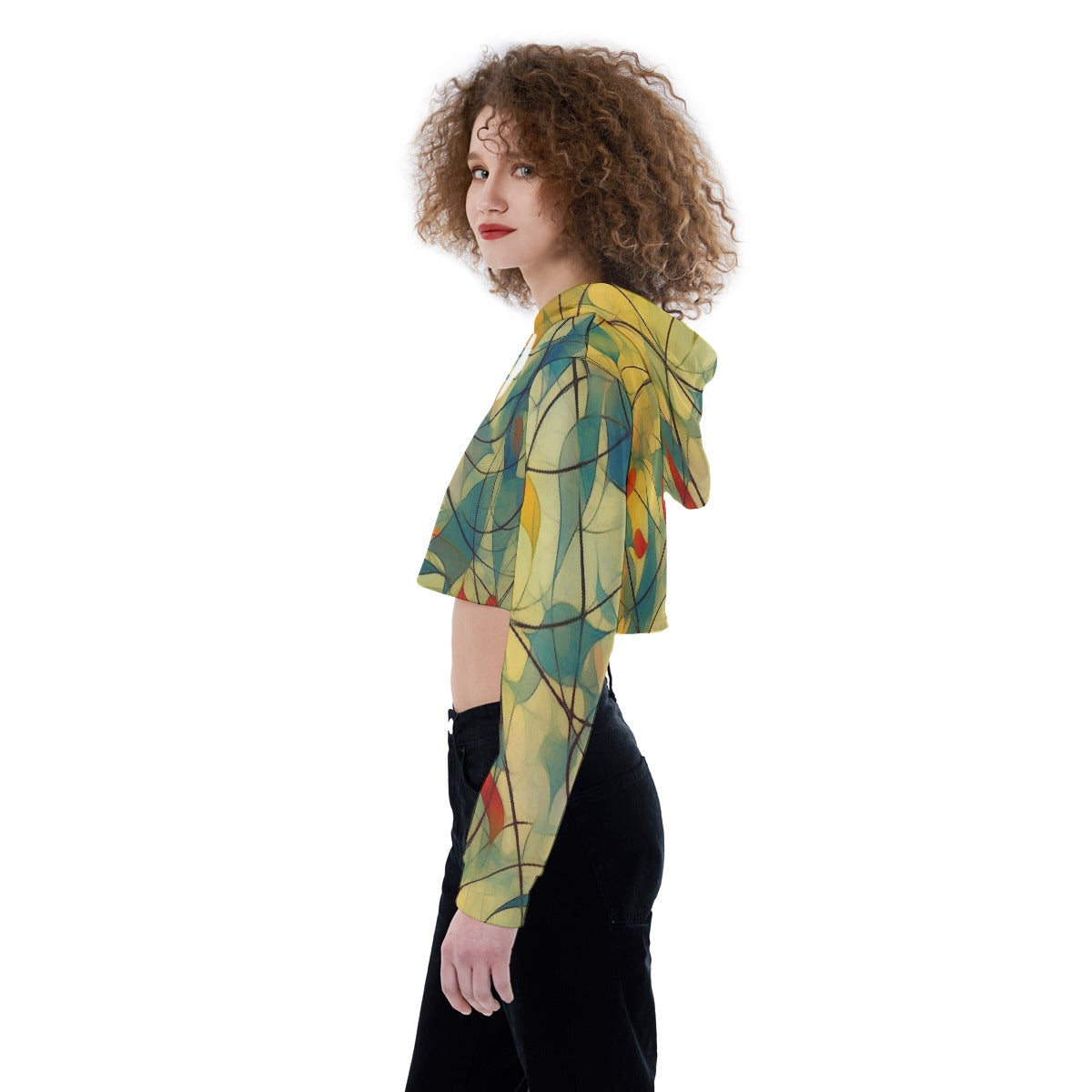 All-Over Print Women's Crop Top Hoodie