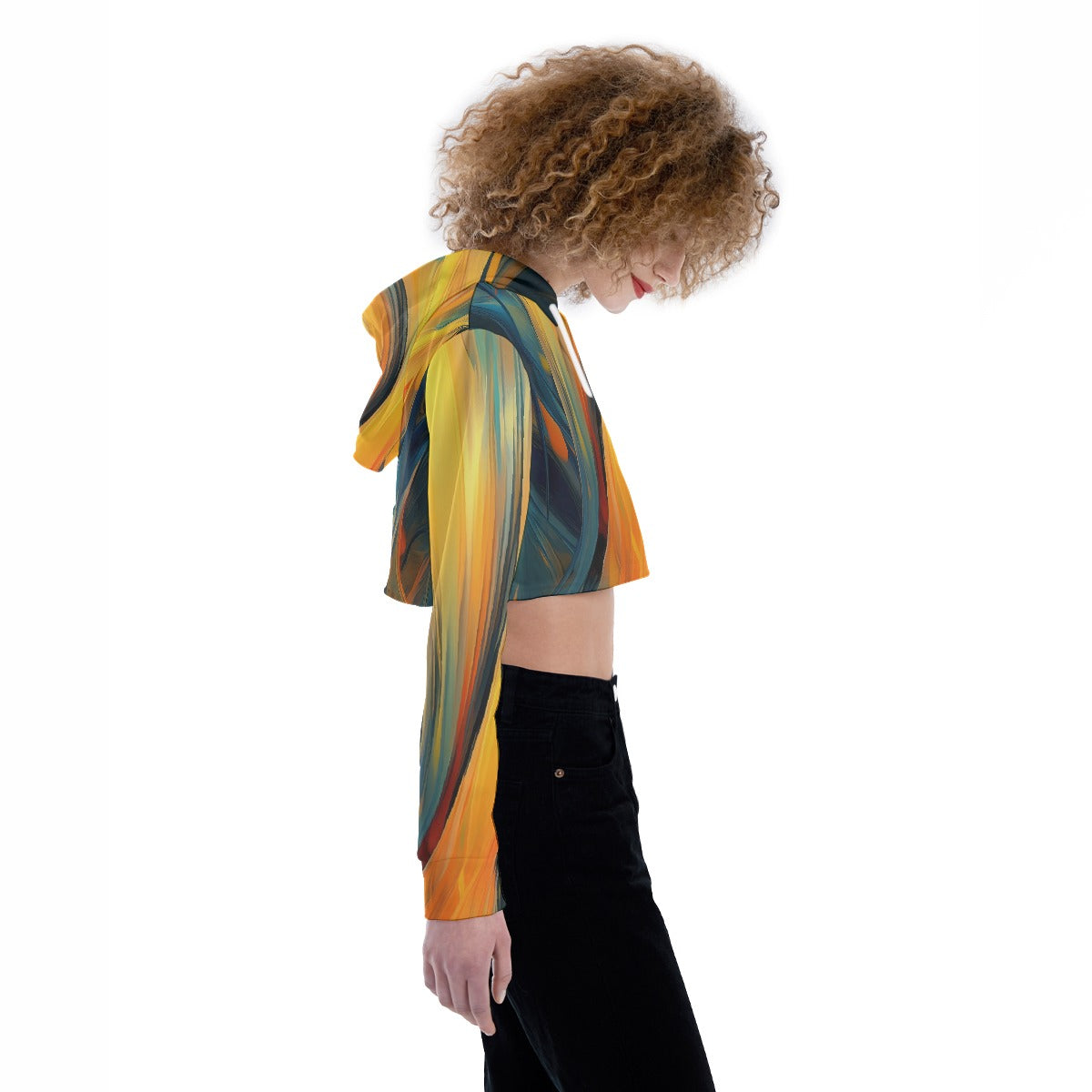 All-Over Print Women's Crop Top Hoodie