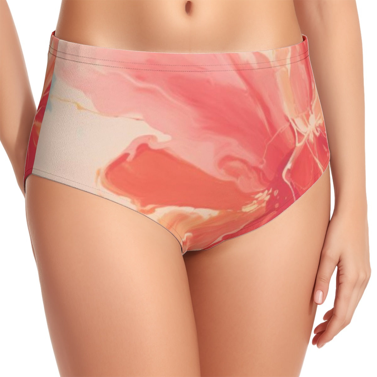 All-Over Print Women's Swimsuit Set With Halter