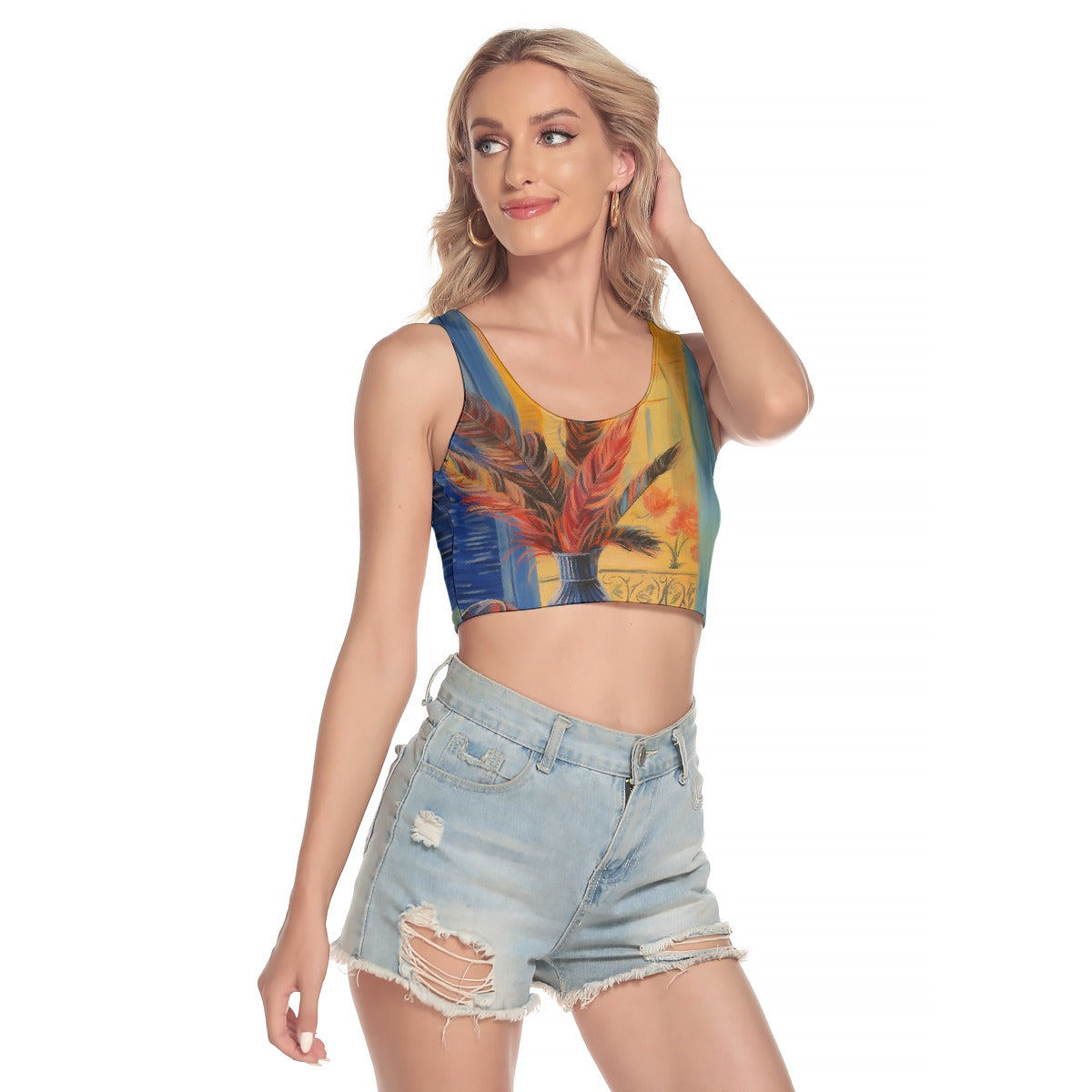 All-Over Print Women's Sport Crop Tank Top