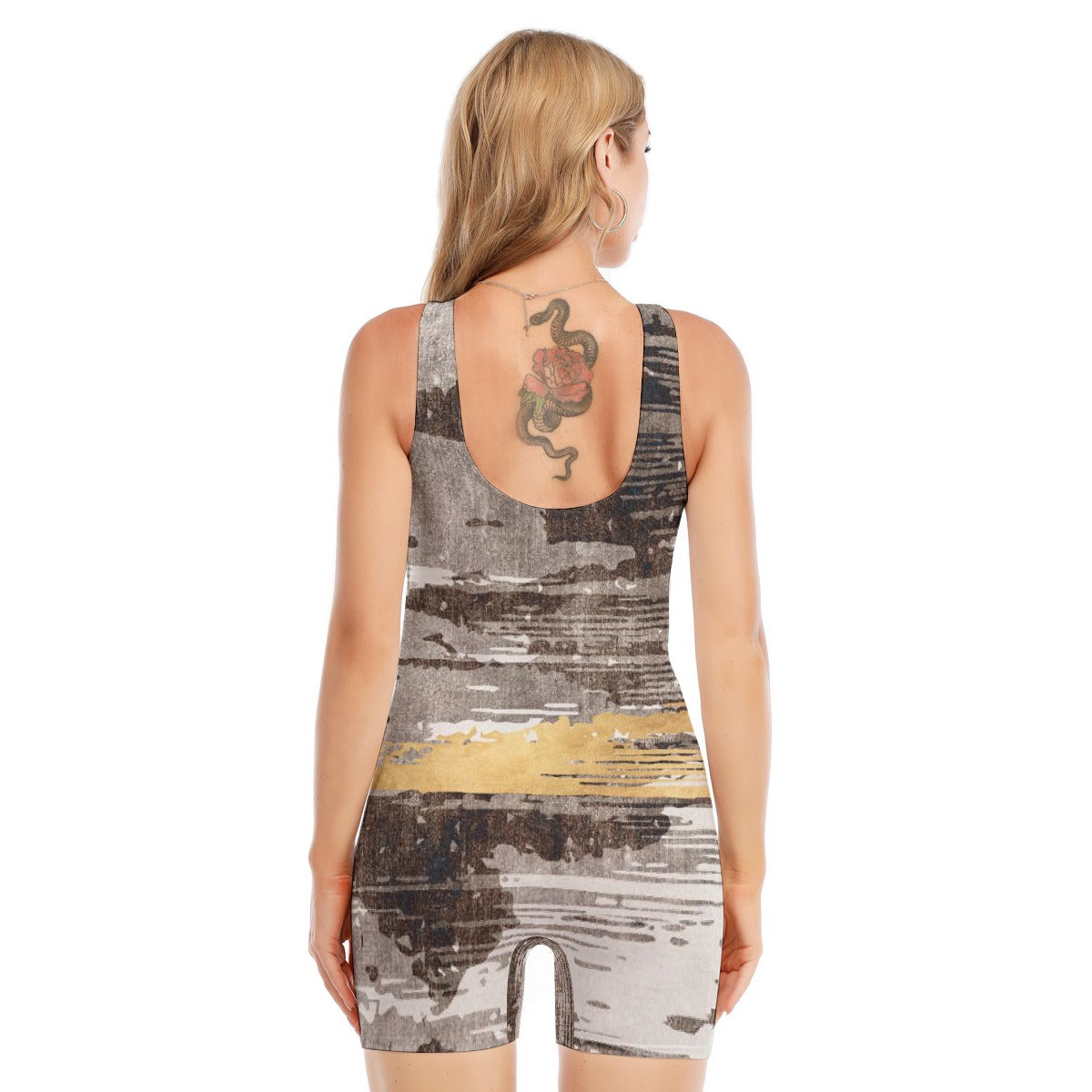 All-Over Print Women's Sleeveless One-piece Swimsuit