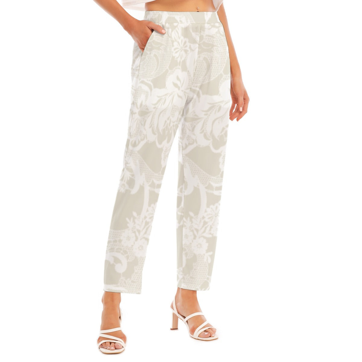 All-Over Print Women's Loose Straight-leg Pants