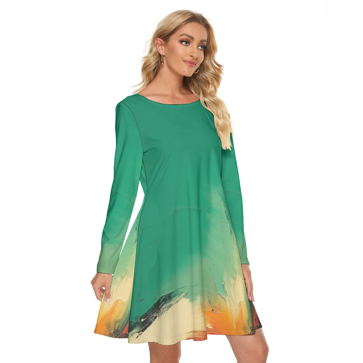 All-Over Print Women's Crew Neck Dress