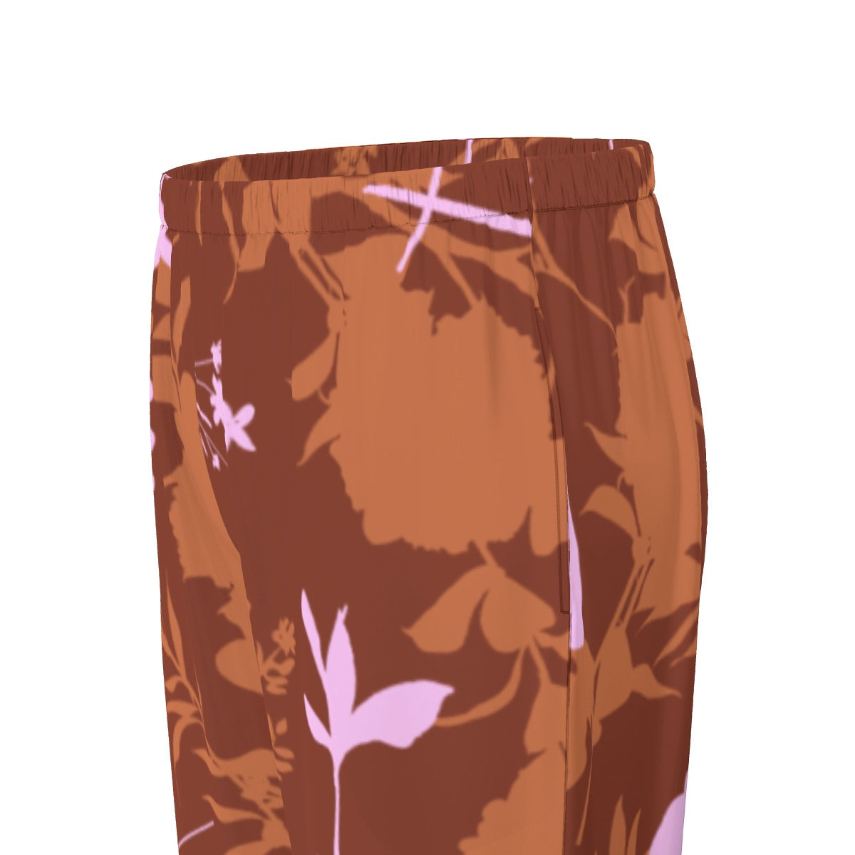 All-Over Print Women's Long Sleeve Pajama Set With Black Contrast Piping