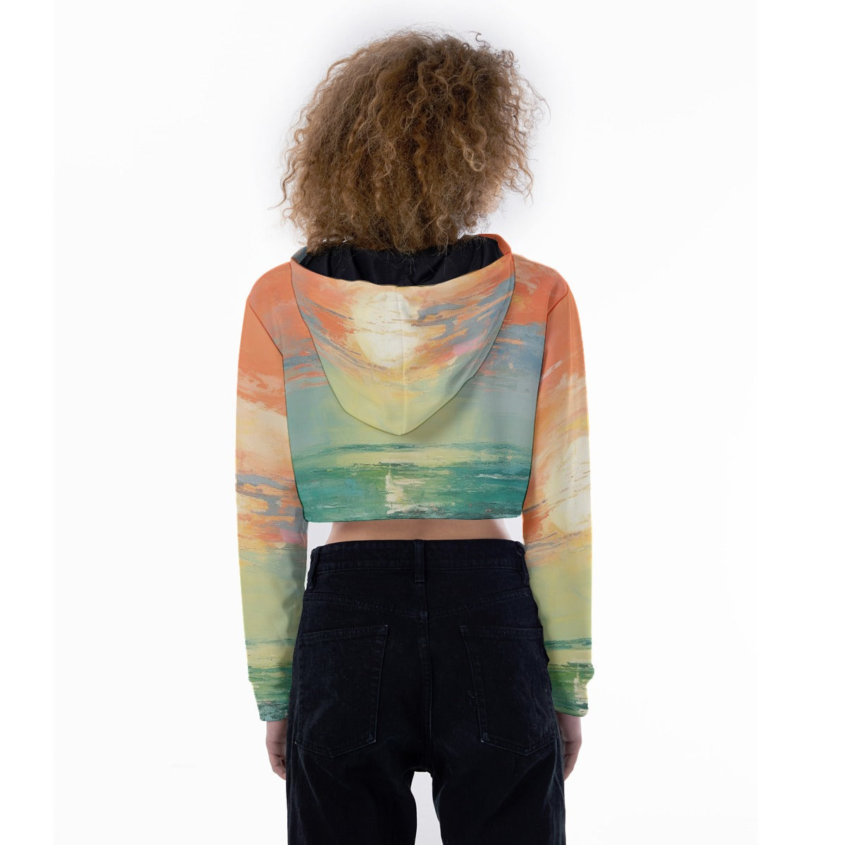 All-Over Print Women's Crop Top Hoodie