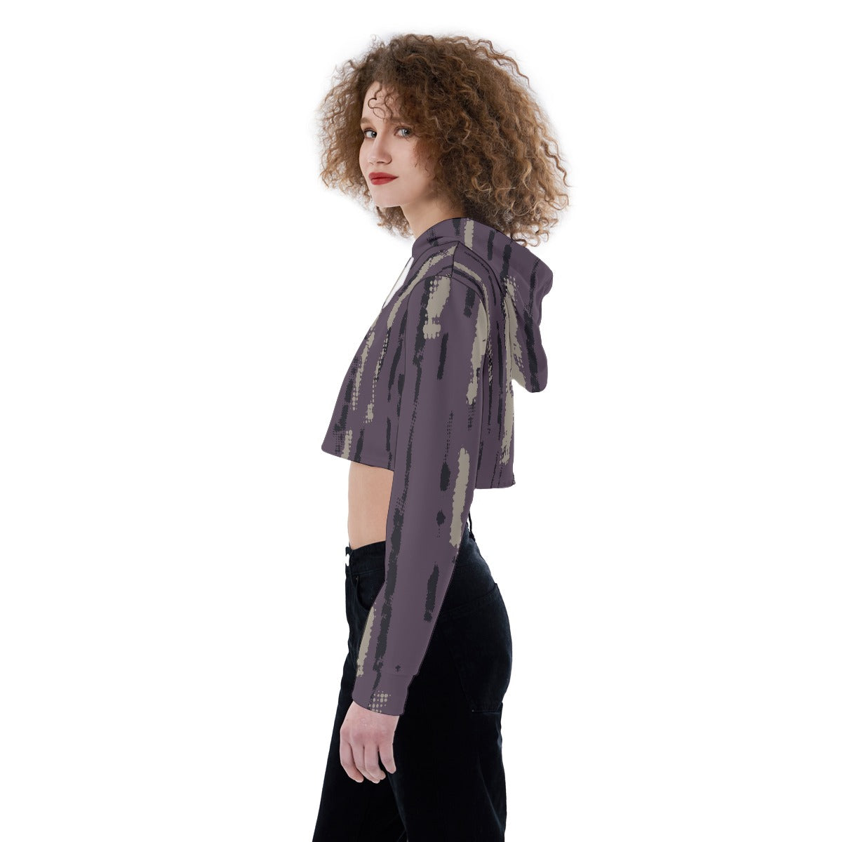 All-Over Print Women's Crop Top Hoodie
