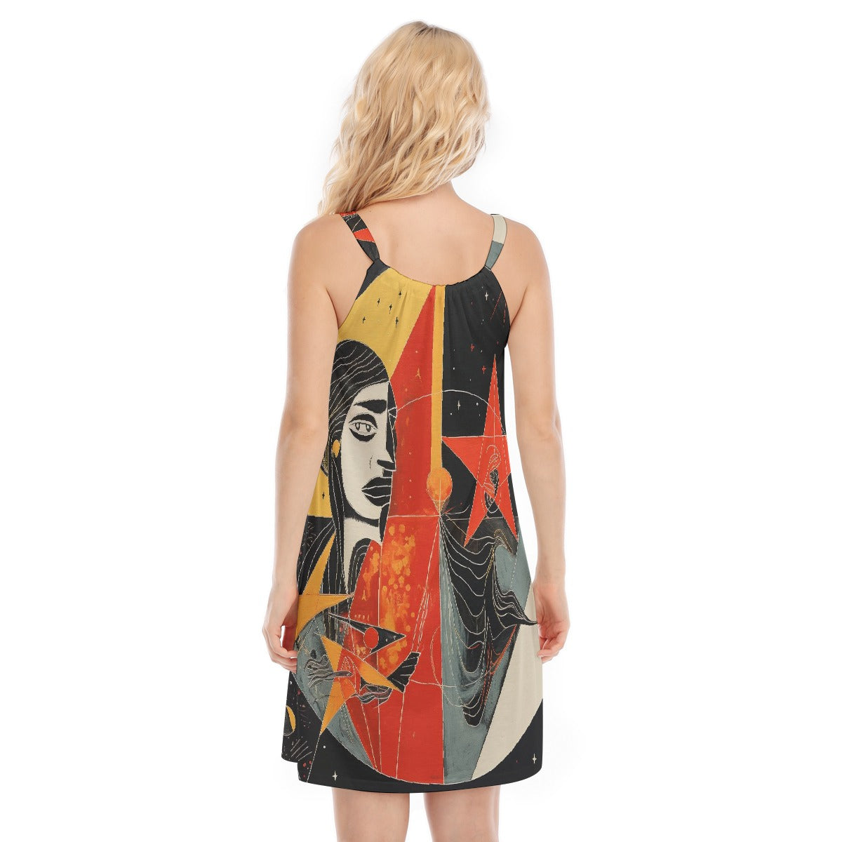 All-Over Print Women's O-neck Cami Dress