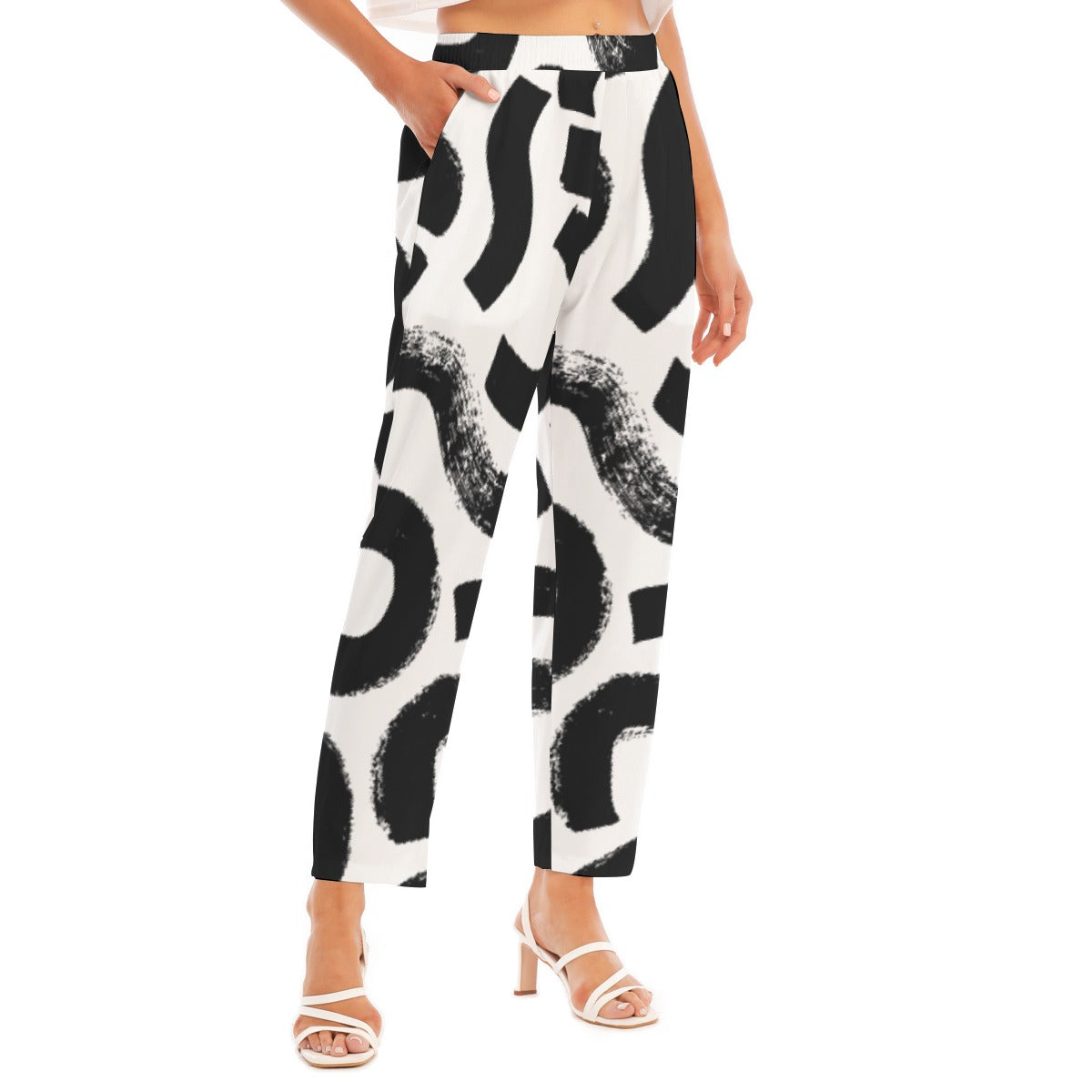 All-Over Print Women's Loose Straight-leg Pants