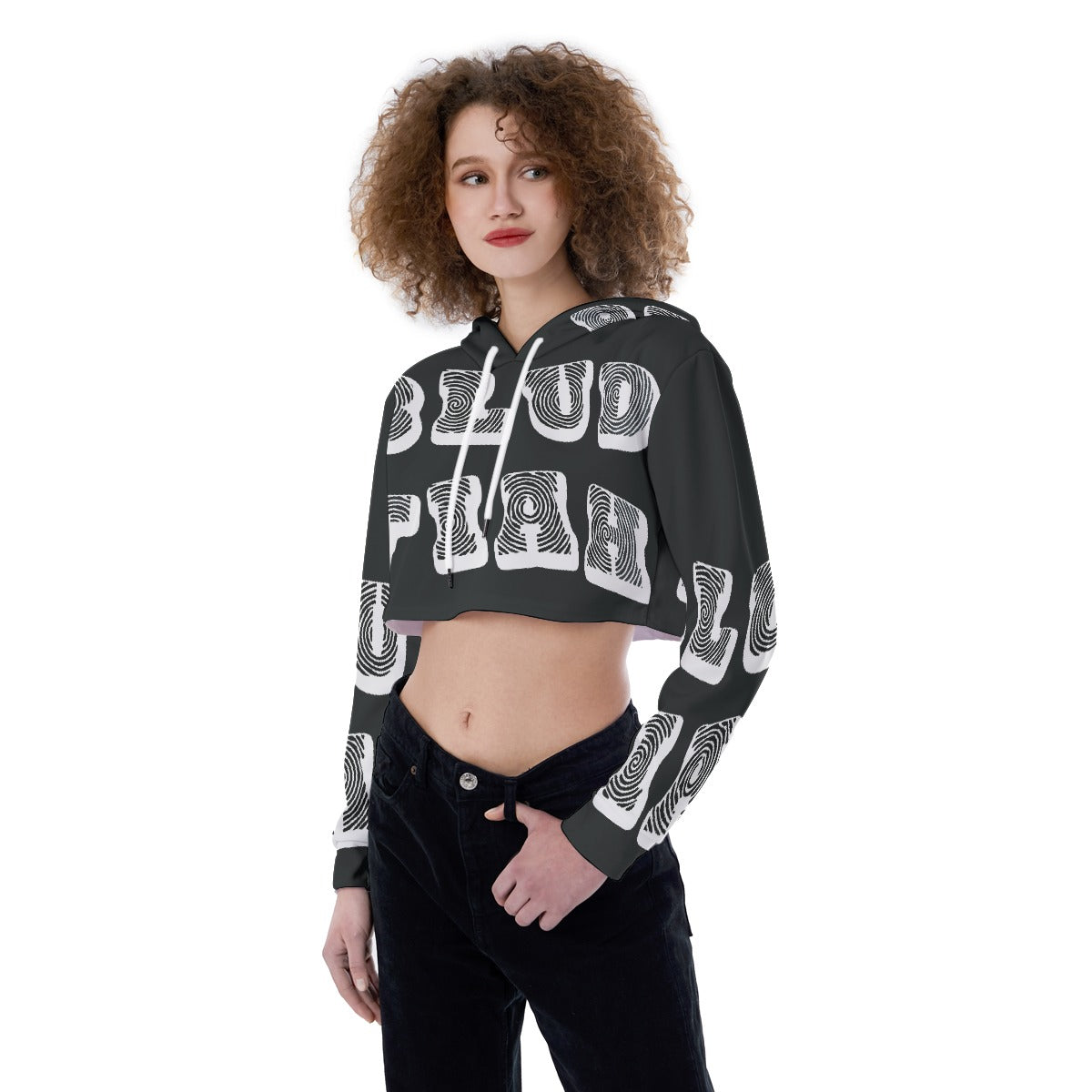 All-Over Print Women's Crop Top Hoodie