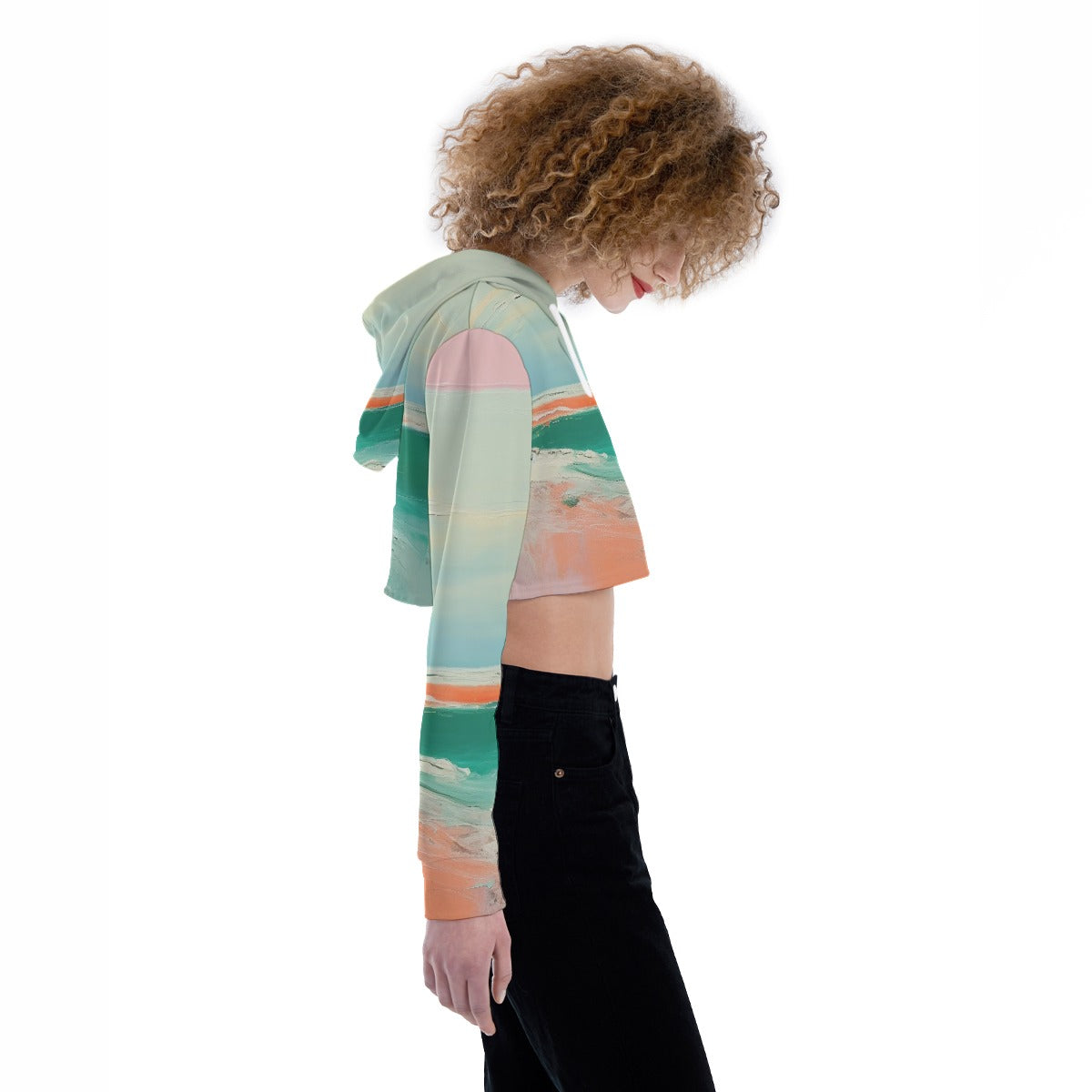 All-Over Print Women's Crop Top Hoodie