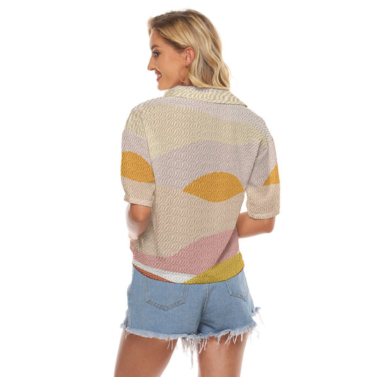 All-Over Print Women's V-neck Shirts