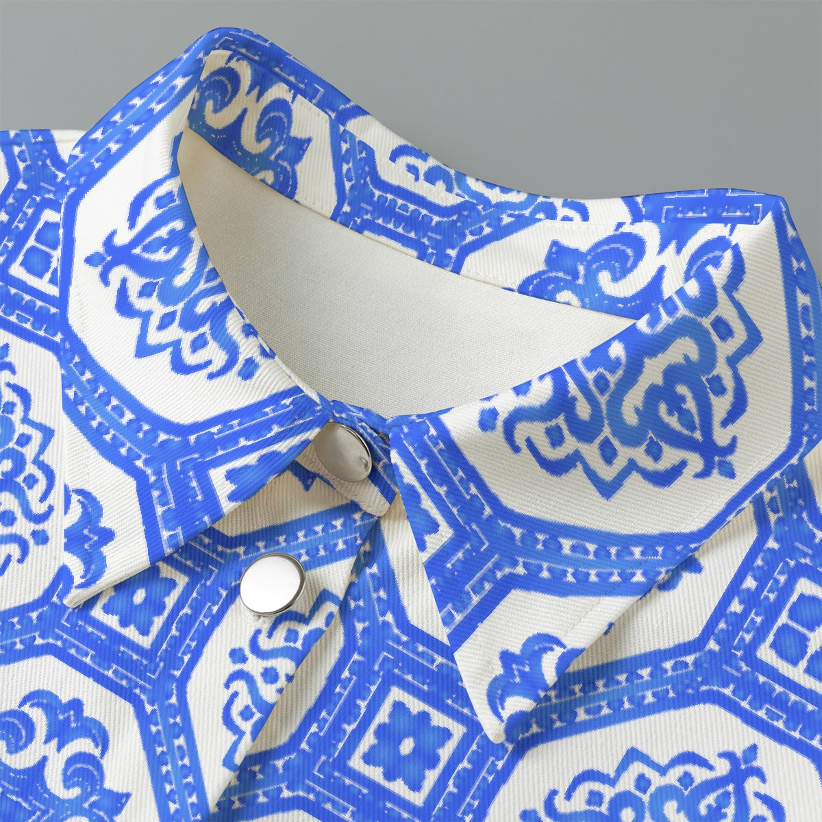 All-Over Print Women's Cropped Jacket | 245GSM Cotton
