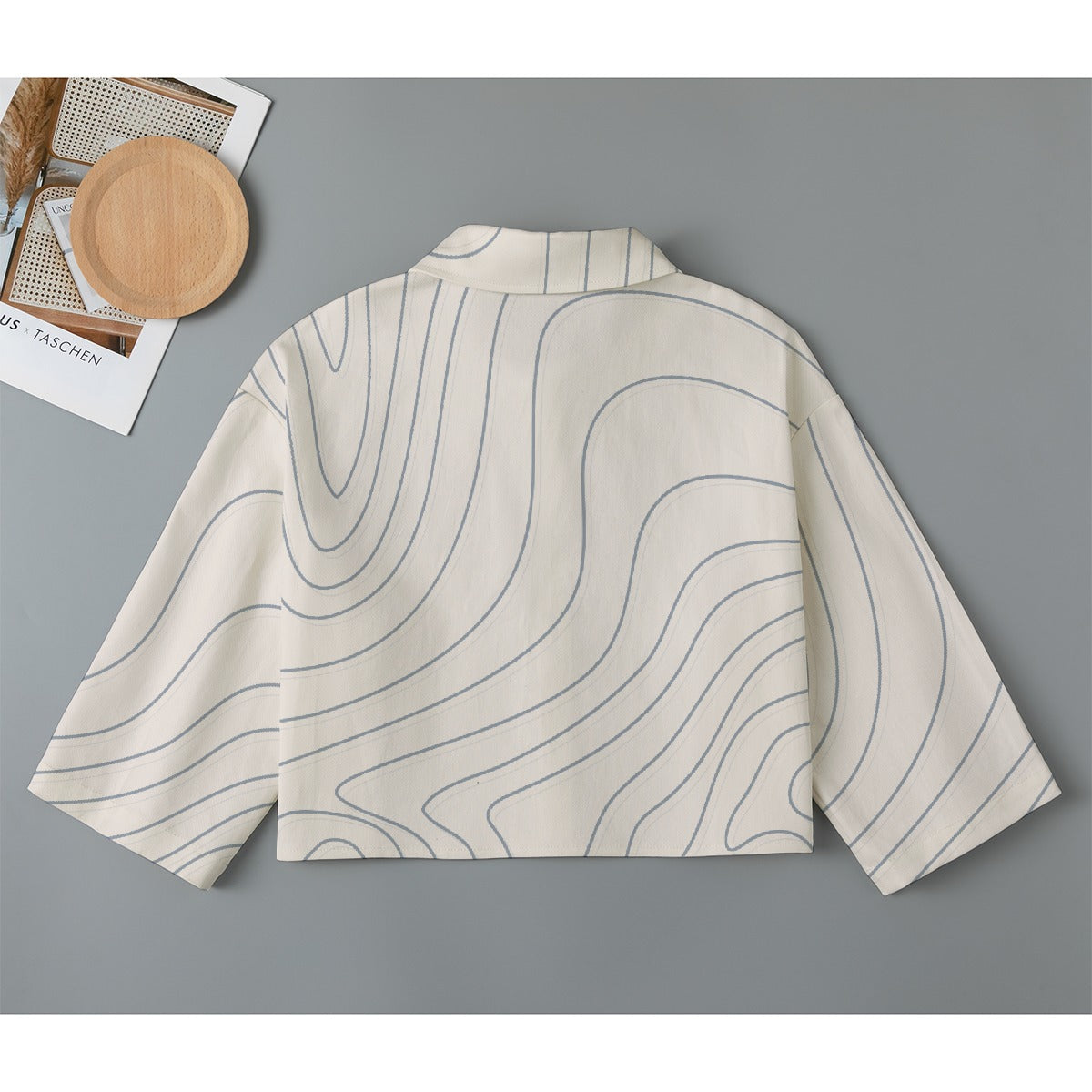All-Over Print Women's Cropped Jacket | 245GSM Cotton
