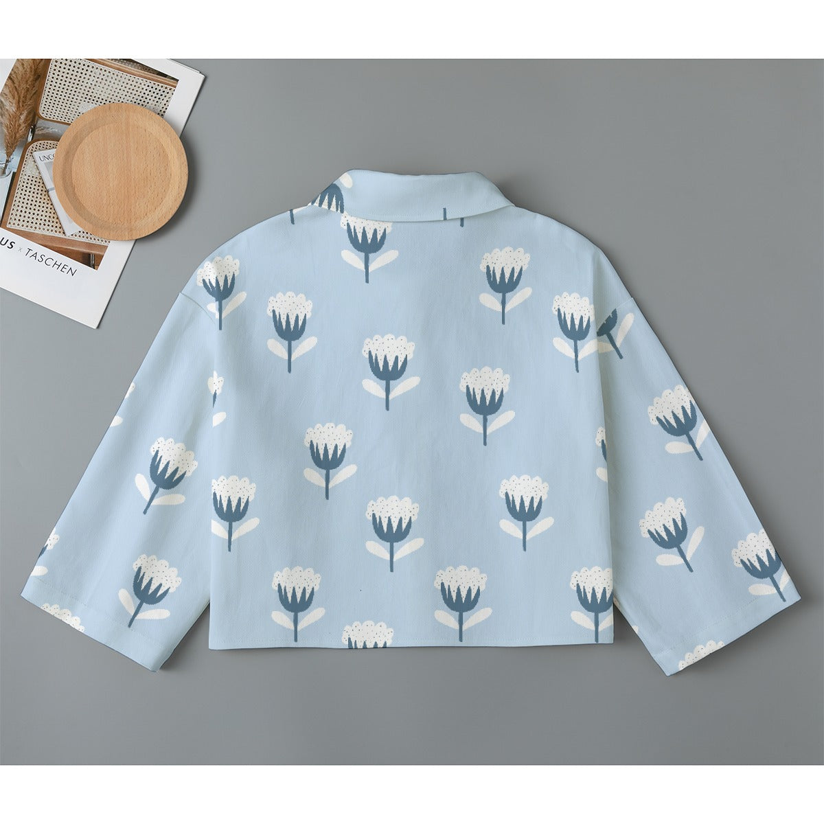 All-Over Print Women's Cropped Jacket | 245GSM Cotton