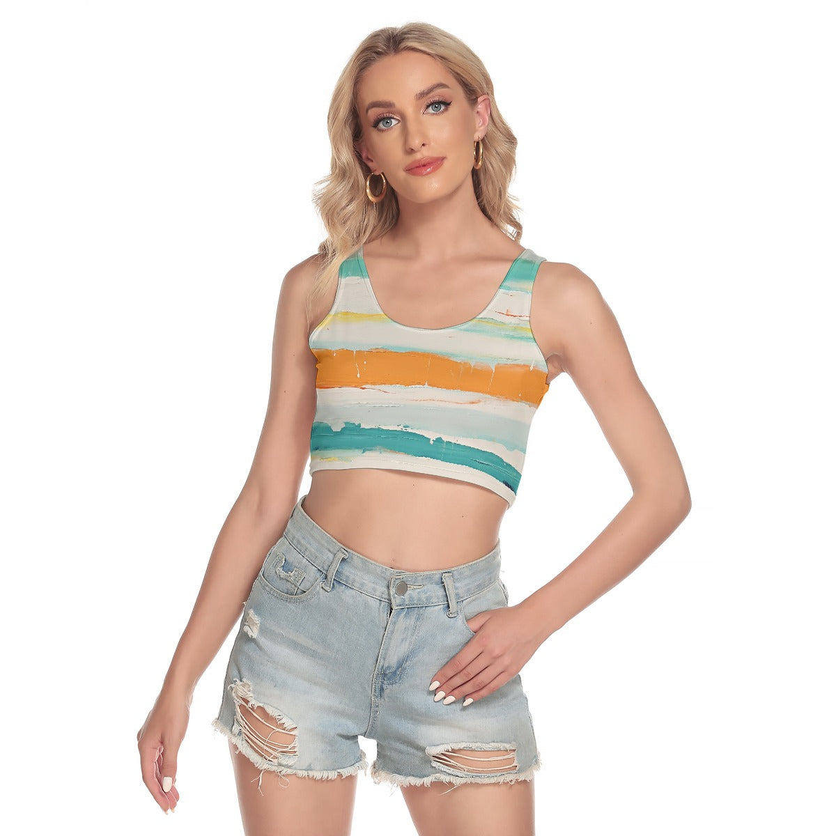 All-Over Print Women's Sport Crop Tank Top