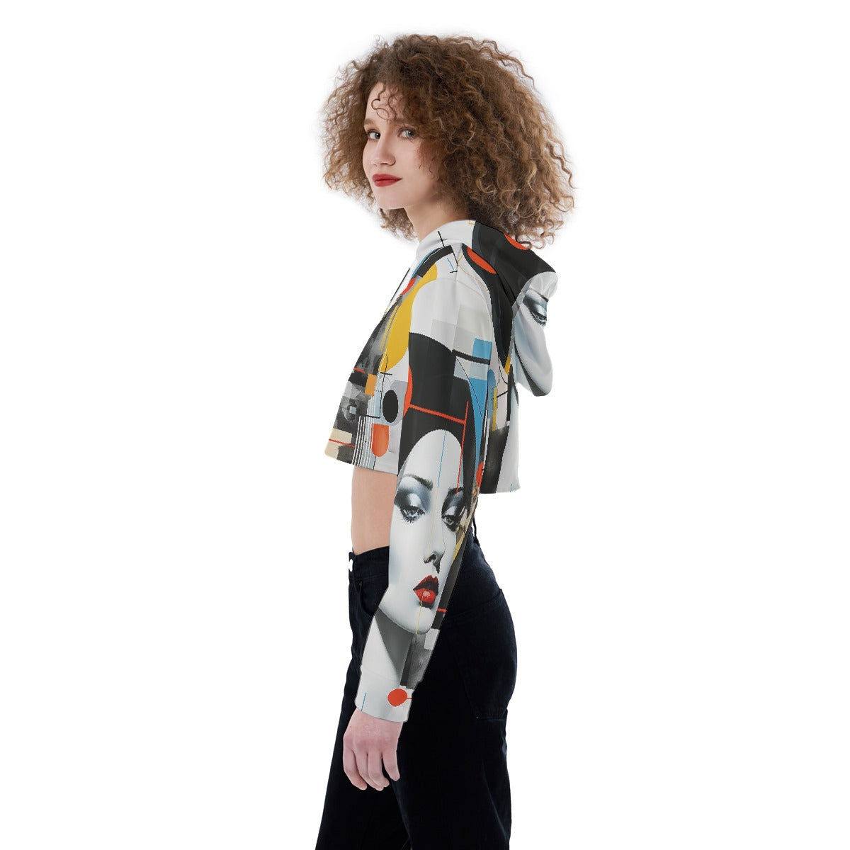 All-Over Print Women's Crop Top Hoodie