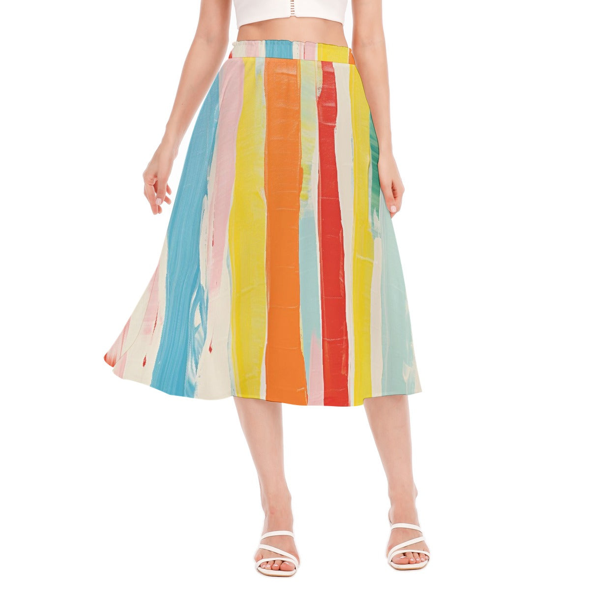 All-Over Print Women's Long Section Chiffon Skirt