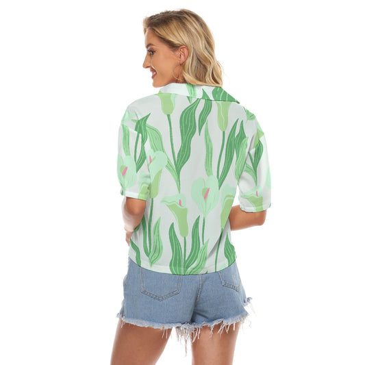All-Over Print Women's V-neck Shirts